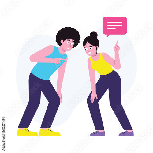 Friendly Argument Vector  illustration. EPS 10 file