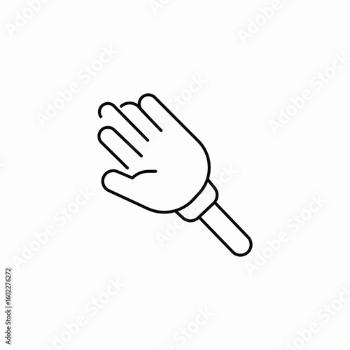 backhand slap action icon sign vector