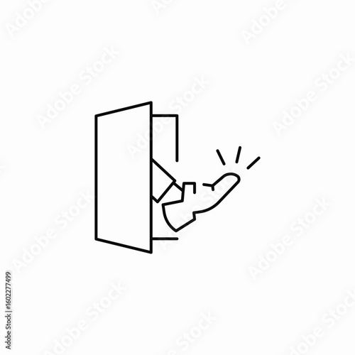 eviction door kick icon sign vector