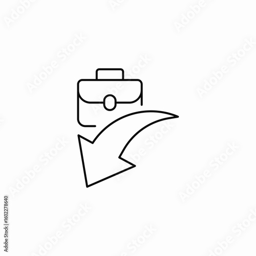 job downsizing recession icon sign vector