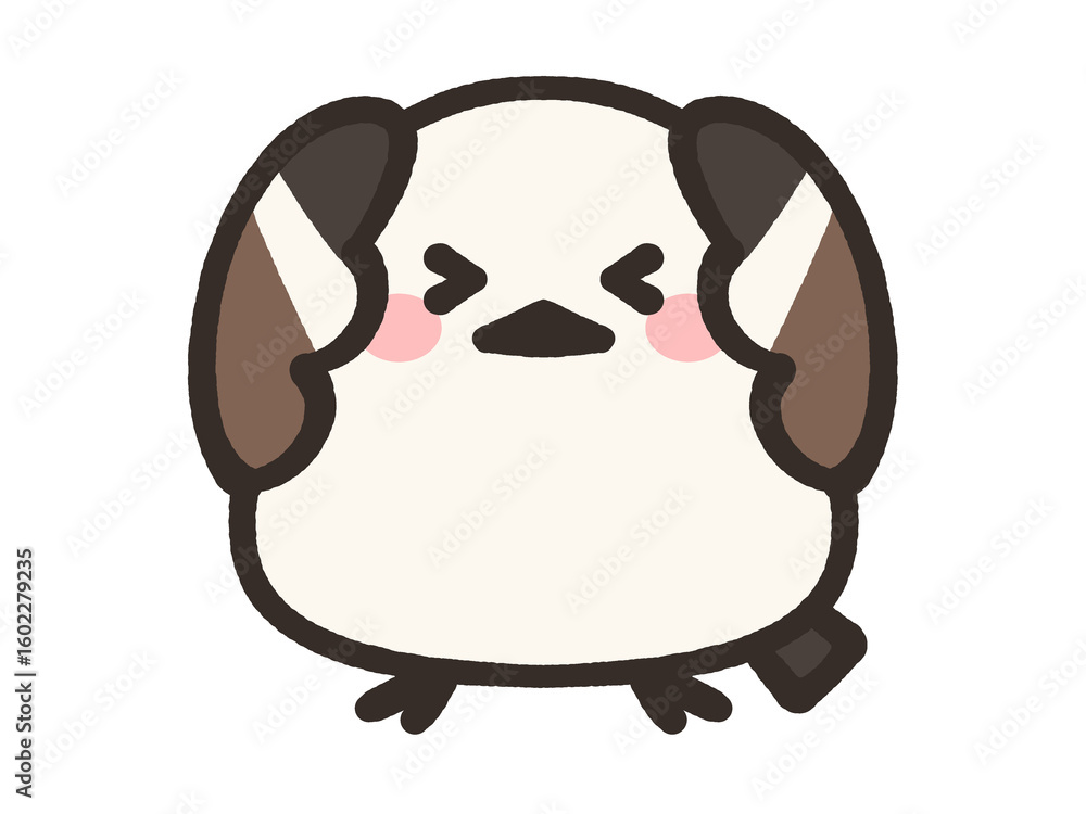 Naklejka premium シマエナガのイラスト素材