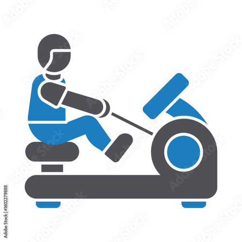 Rowing machine Vector Icon which can easily modify or edit