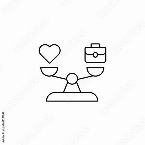 work life balance icon sign vector