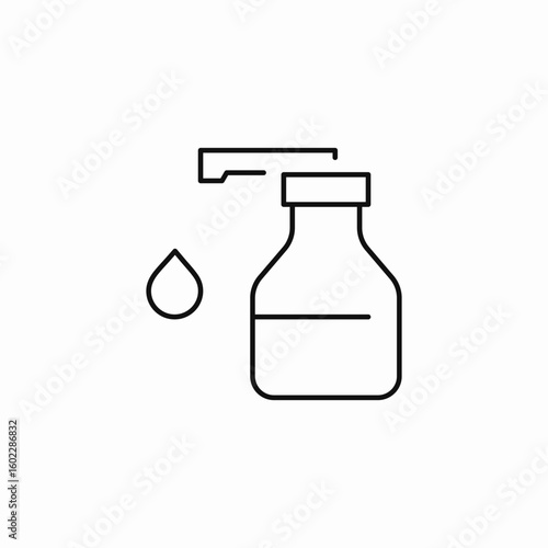 bottle drop dispenser icon sign vector