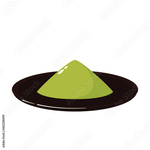 Matcha cup vector. symbol. wallpaper. free space for text. copy space. Matcha powder.