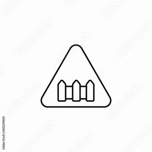 road barrier traffic icon sign vector