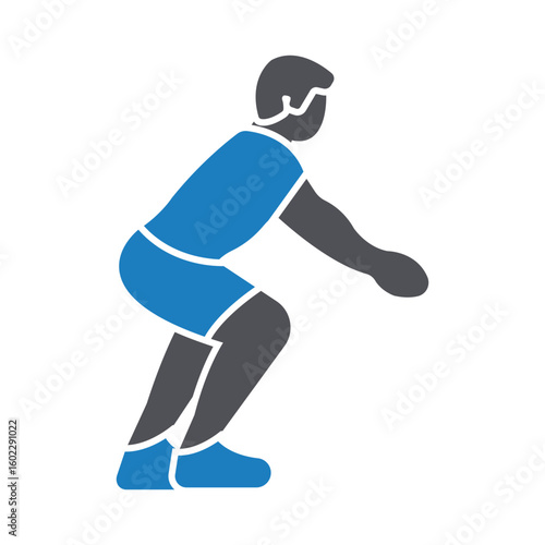 Jump squats vector Icon which can easily edit or modify