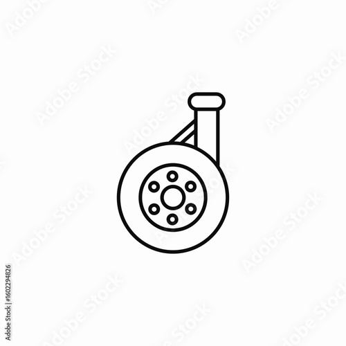 aircraft landing wheel icon sign vector