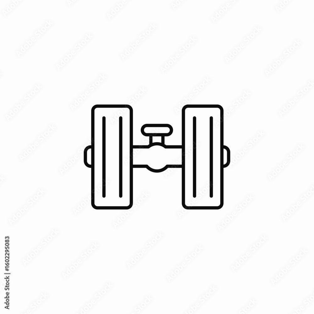 car axle wheels icon sign vector car axle wheels icon sign vector