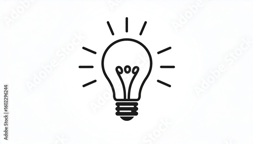 Simple lightbulb icon on white background