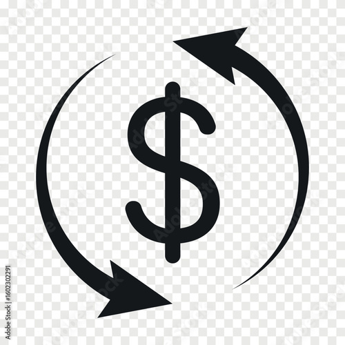 Cash back return money vector flat icon