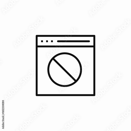browser forbidden sign icon sign vector