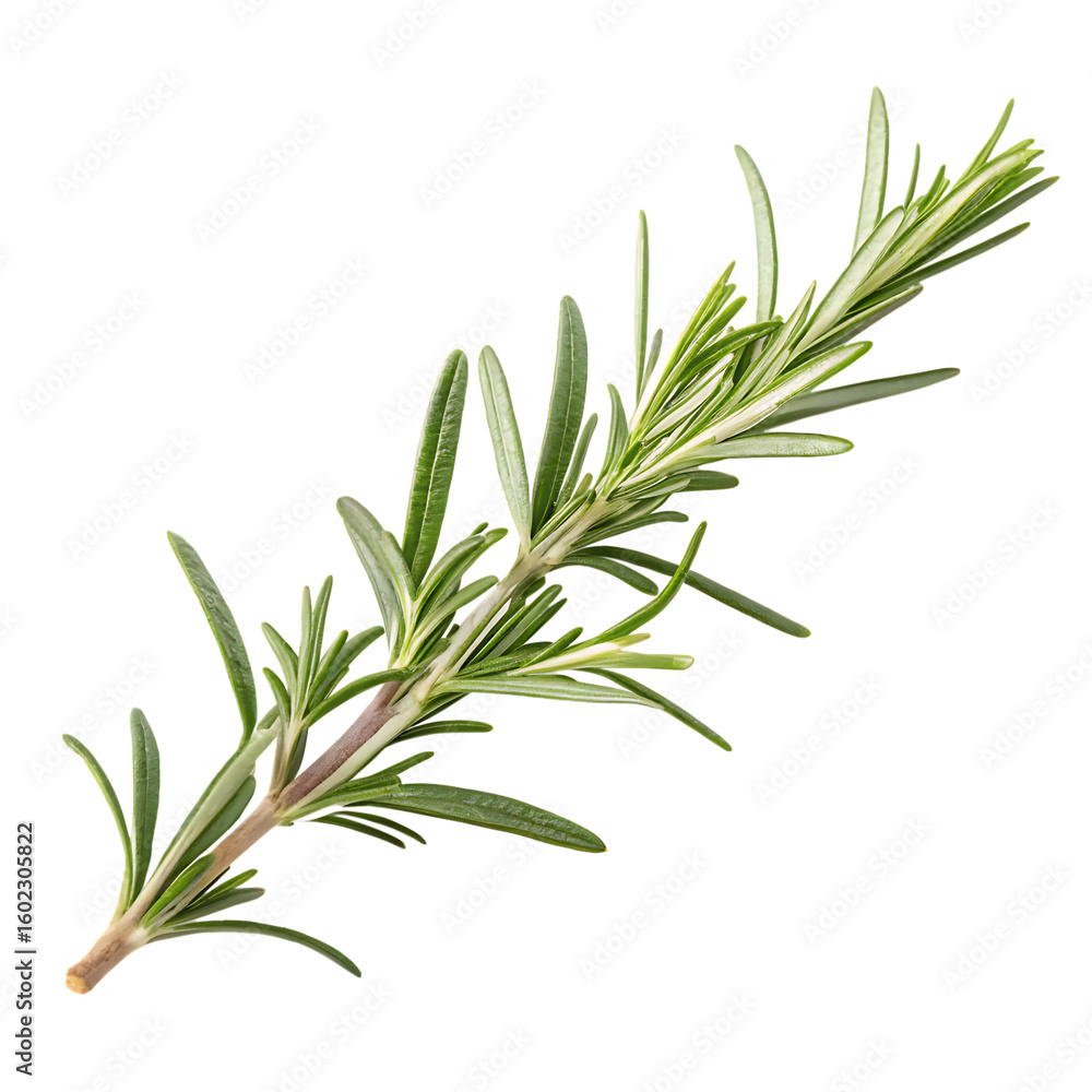 Fototapeta premium Twig of rosemary isolated on a transparent background