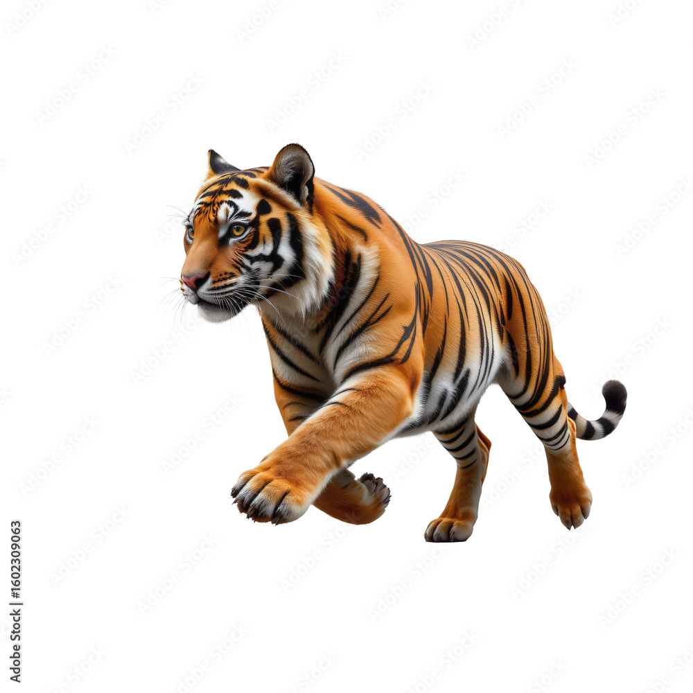 Obraz premium Majestic Tiger Striding Through Wild Nature Environment with Grace