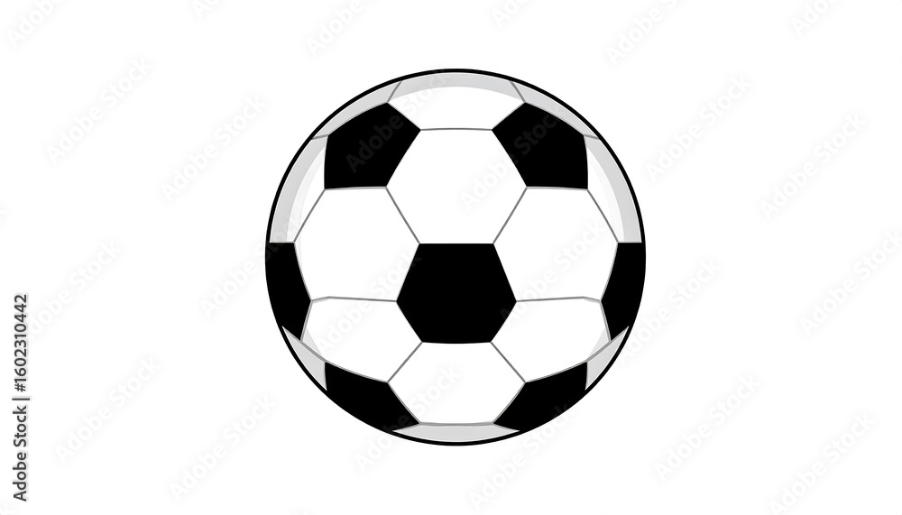 Obraz premium Simple black and white soccer ball graphic (2)