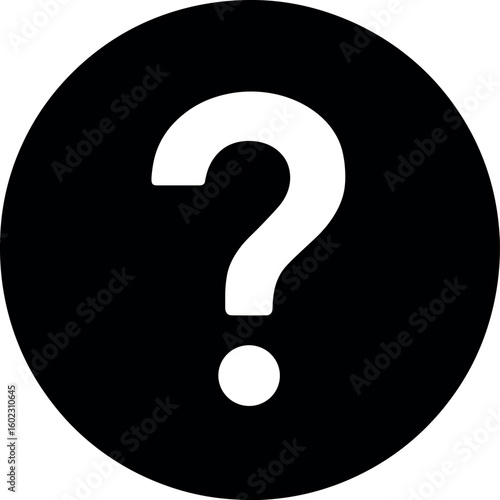 Question Mark vector silhouette design