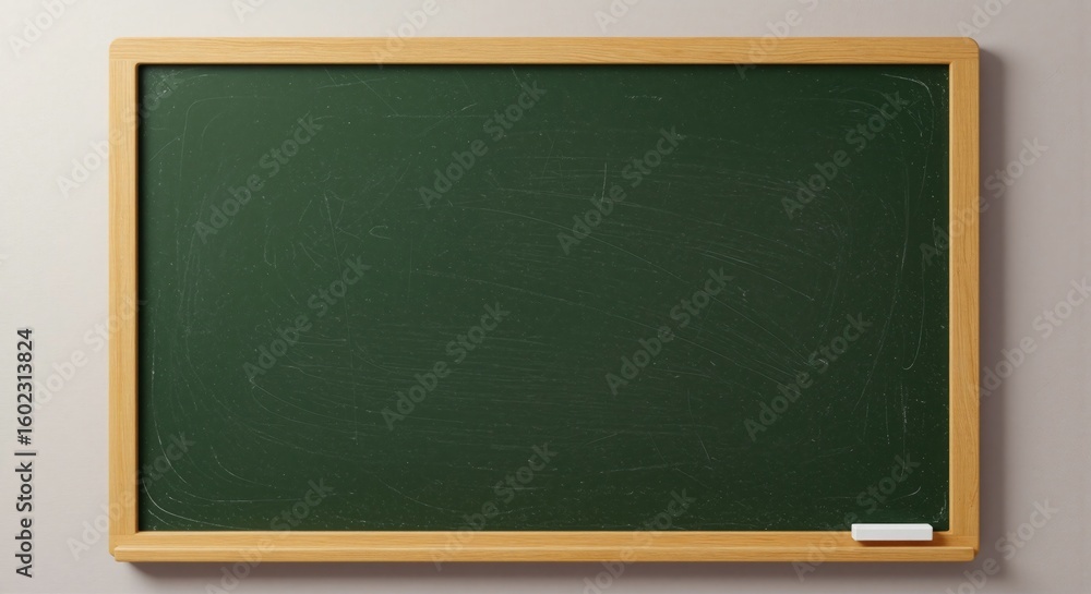Blank Chalkboard Ready for Lessons, Indoor Environment, Subtle Design Blank Chalkboard Ready for Lessons, Indoor Environment, Subtle Design