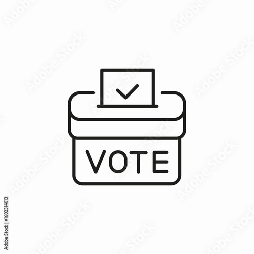 ballot box vote icon sign vector