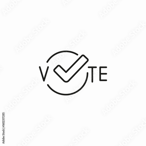 vote check mark icon sign vector