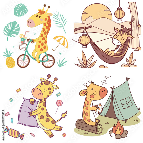High-Quality Giraffes Illustrations in Various Styles – SVG Bundle