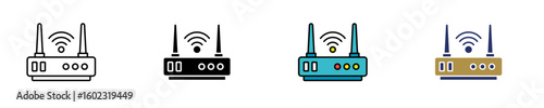 Modem  Icon Set Multiple Style Collection
