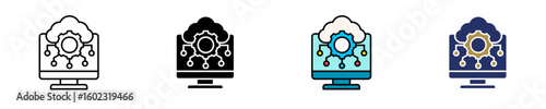 Edge Computing  Icon Set Multiple Style Collection
