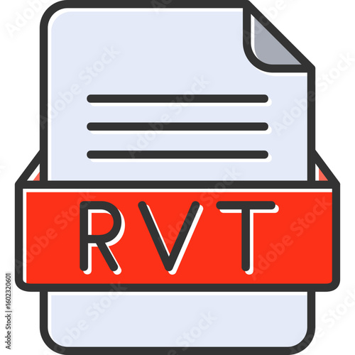 RVT File Format Vector Icon Design