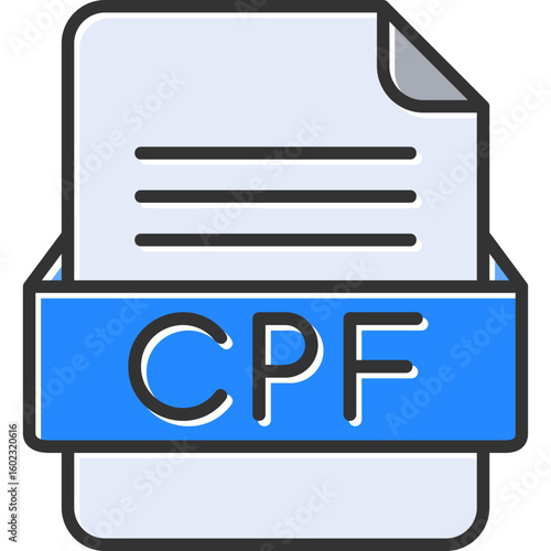 CPF File Format Vector Icon Design