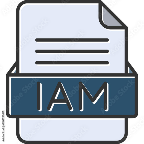 IAM File Format Vector Icon Design