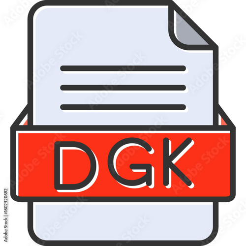 DGK File Format Vector Icon Design