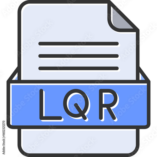 LQR File Format Vector Icon Design
