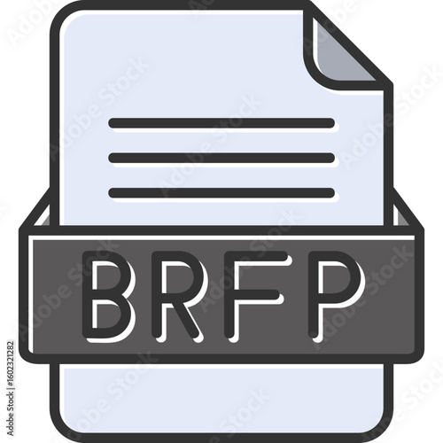 BREP File Format Vector Icon Design