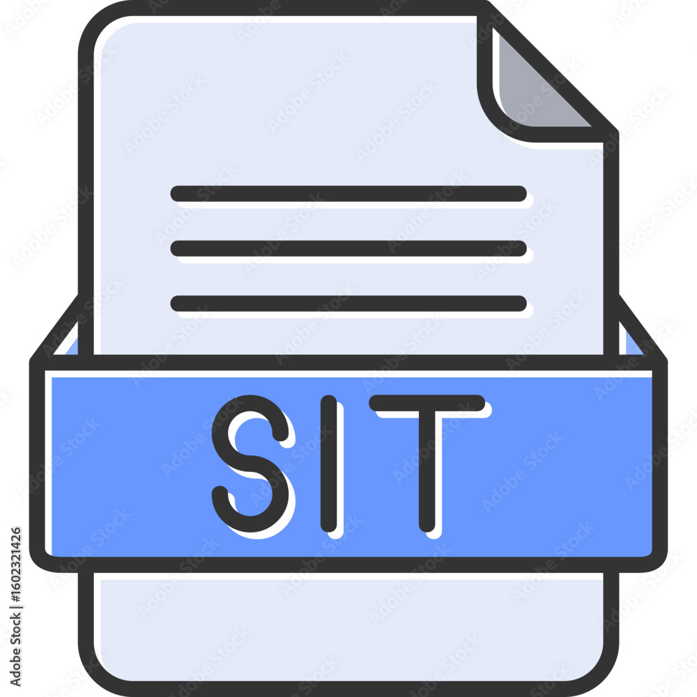 SIT File Format Vector Icon Design SIT File Format Vector Icon Design