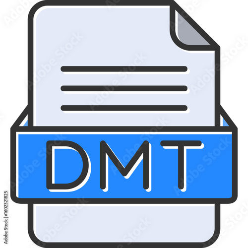 DMT File Format Vector Icon Design