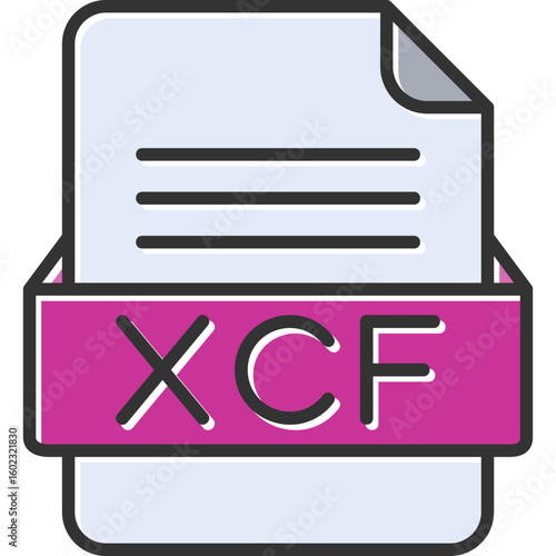 XCF File Format Vector Icon Design