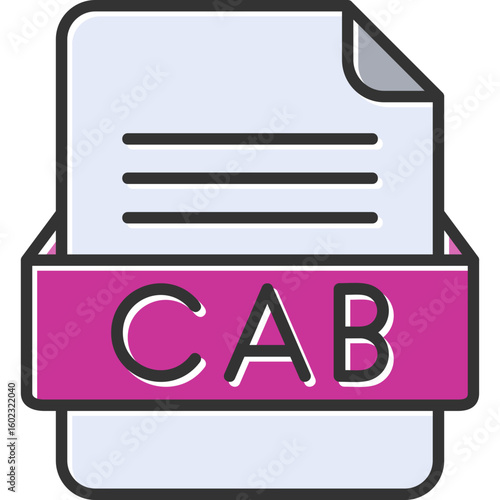 CAB File Format Vector Icon Design
