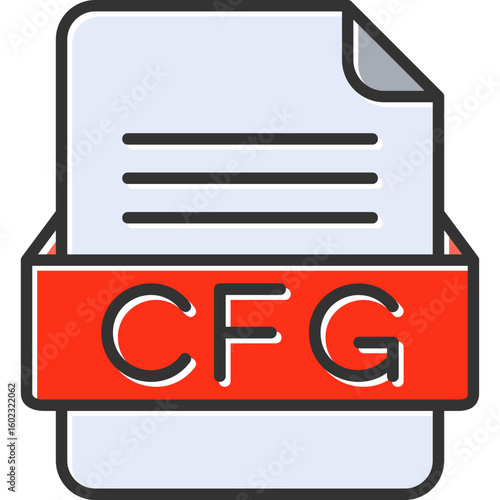 CFG File Format Vector Icon Design