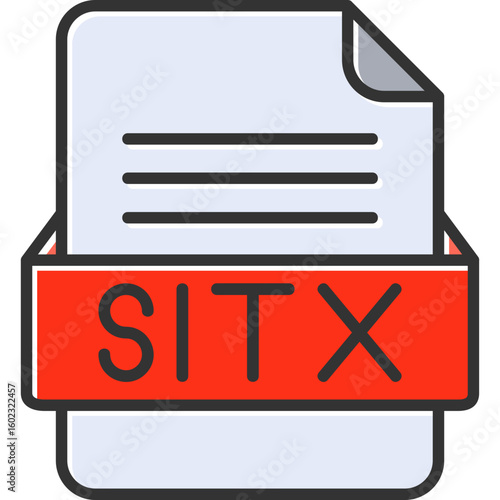 SITX File Format Vector Icon Design