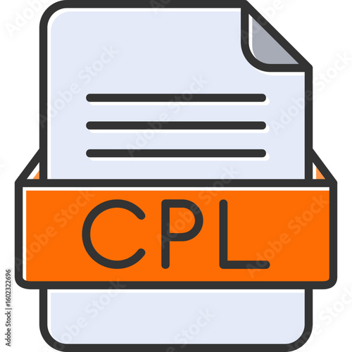 CPL File Format Vector Icon Design