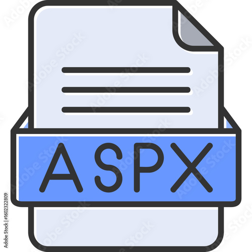 ASPX File Format Vector Icon Design