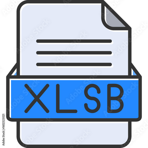 XLSB File Format Vector Icon Design