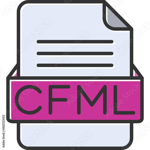 CFML File Format Vector Icon Design