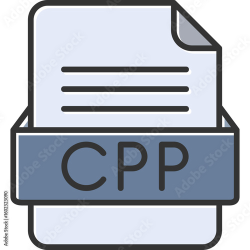 CPP File Format Vector Icon Design