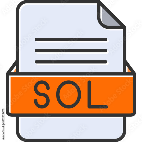 SOL File Format Vector Icon Design