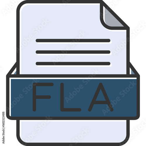 FLA File Format Vector Icon Design