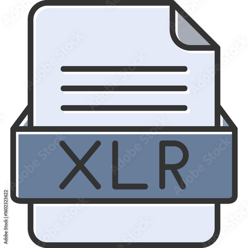 XLR File Format Vector Icon Design