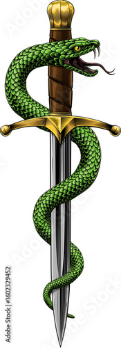 Dagger Knife Snake Vintage ...