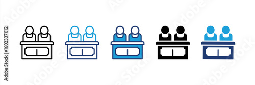 Witness icon set multiple style collection