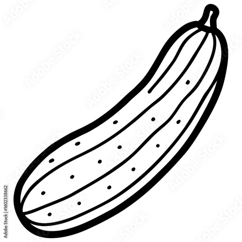 Cucumber vector illustration perfect for posters, icon, t-shirts, cards, wall art prints and ai design.