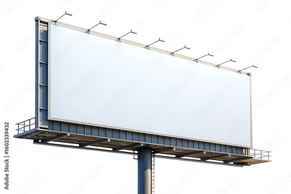 Obraz premium blank billboard format mockup empty display isolated on white background PNG, AI GENERATED